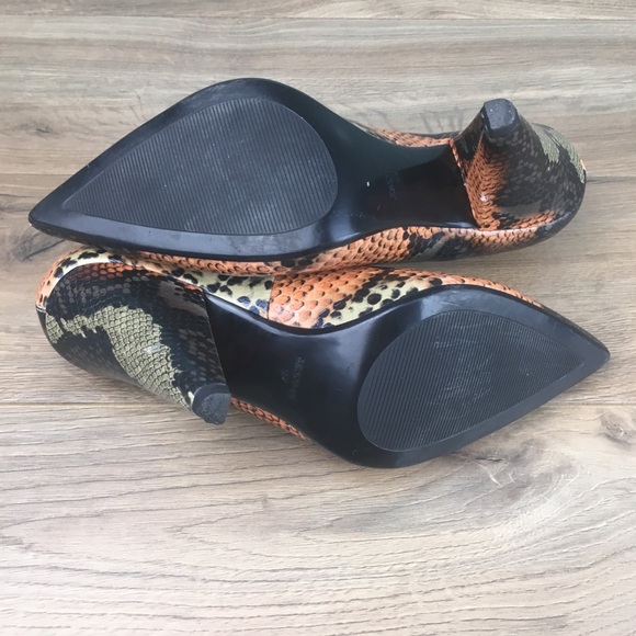 Mango Snakeskin print heels NEW 8 - Picture 8 of 8